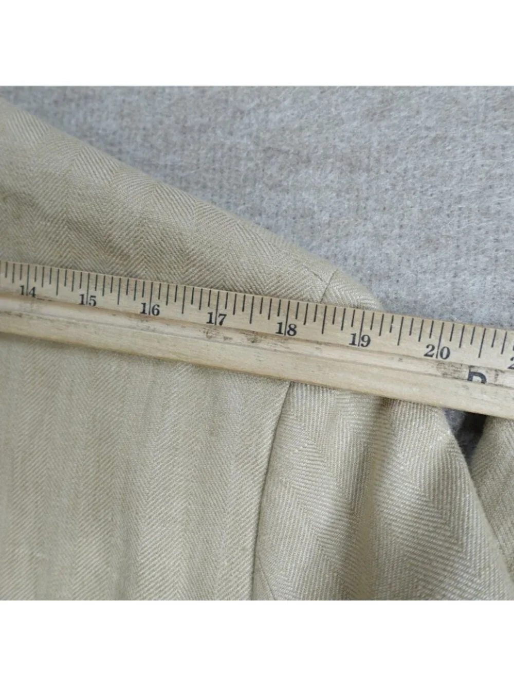 Brooks Brothers 1818 Blazer 43R Beige Linen Half Lined Fitzgerald Baird McNutt